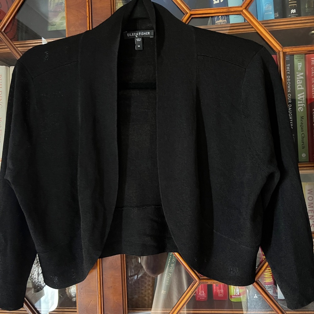 Eileen Fisher Dark Gray Knit Cardigan
